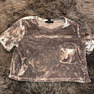 Forever 21 Velvet Crop Top
